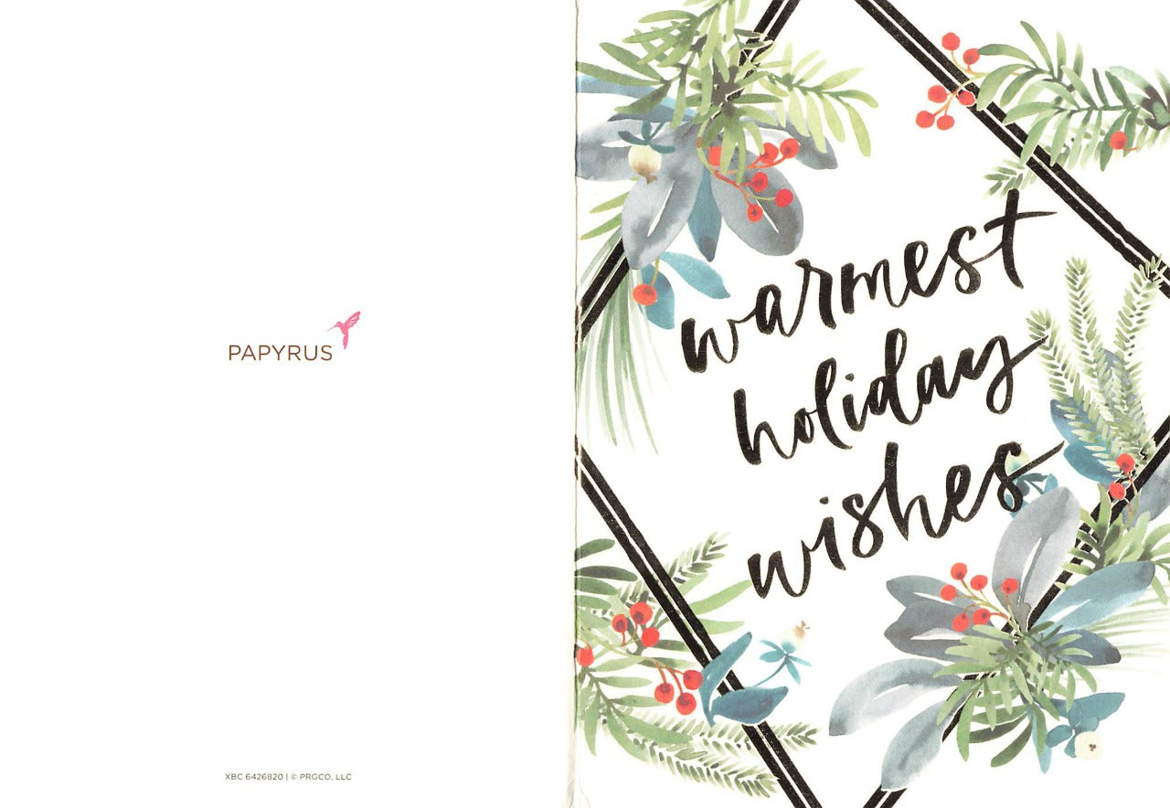 Warmest Holiday Wishes Greeting Card