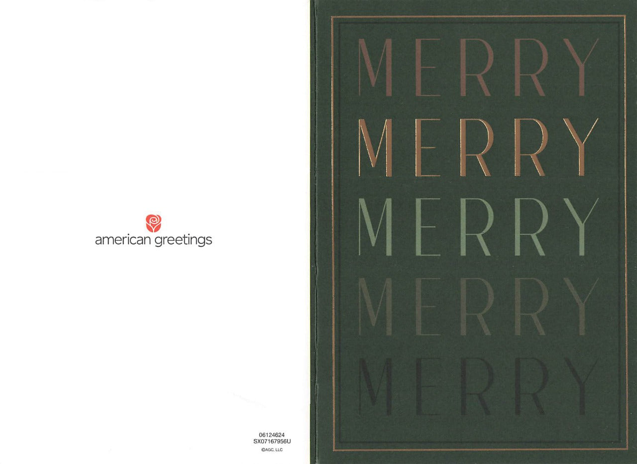 Merry Merry Merry Greeting Card