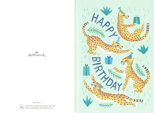 Leopard Birthday Greeting Card